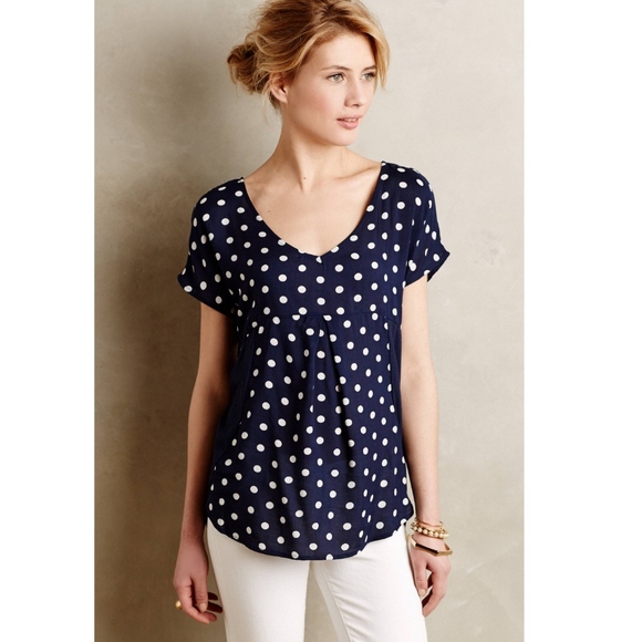 Anthropologie Tops - Porridge Anthropologie Blue Elva Pleated Blouse